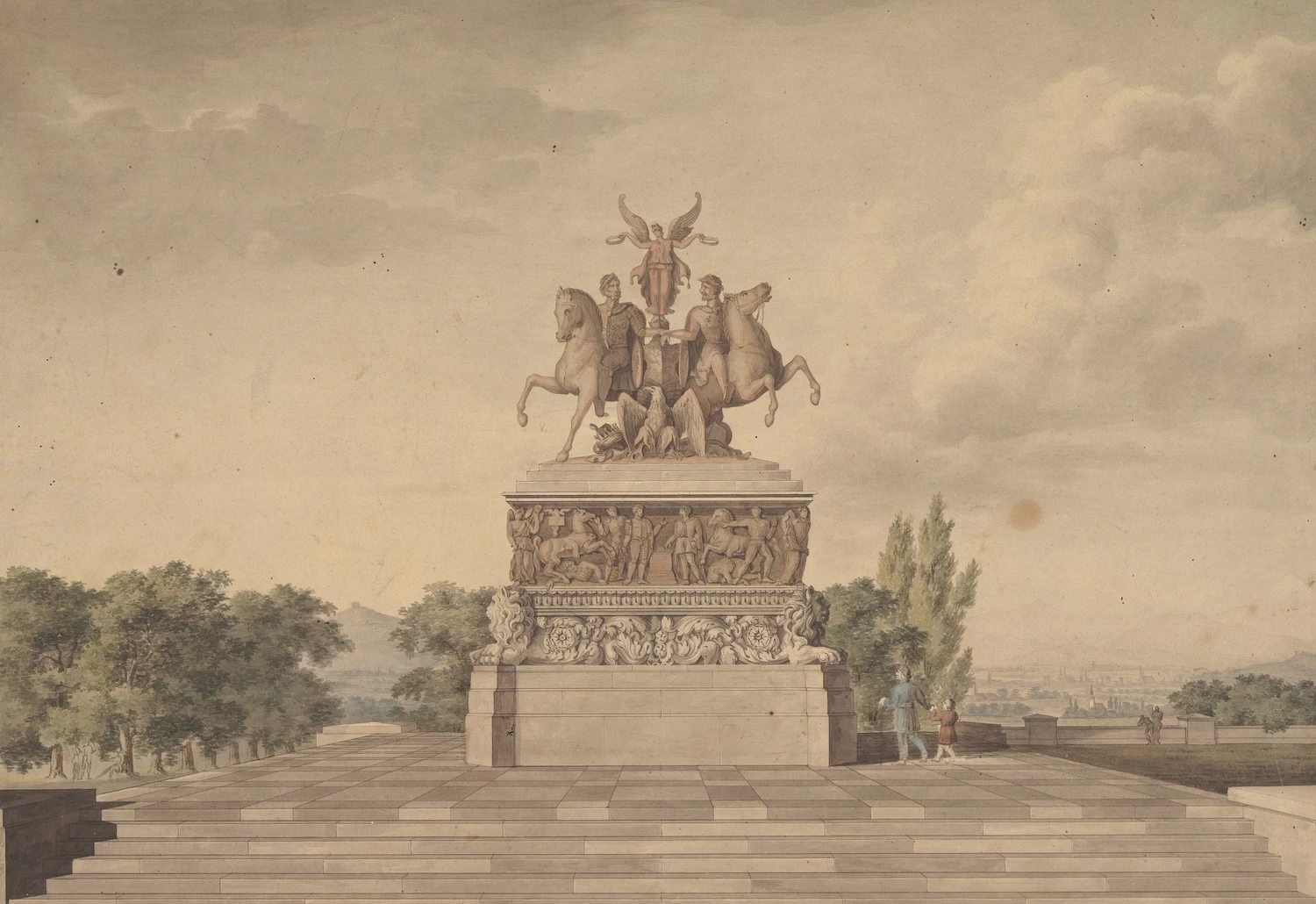 Disegno per un monumento della vittoria di Waterloo